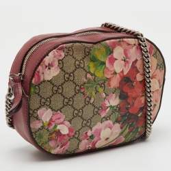 Gucci Multicolor GG Supreme Blooms Canvas and Leather Mini Chain Crossbody Bag