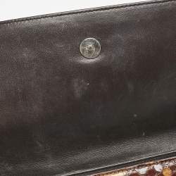 Gucci Brown Ombre Python Tassel Clutch