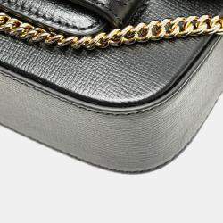 Gucci Black Mini Web Leather 1955 Horsebit Satchel Bag
