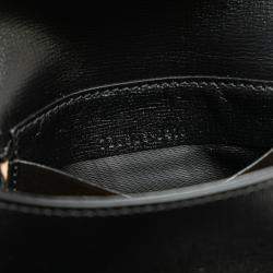 Gucci Black Mini Web Leather 1955 Horsebit Satchel Bag