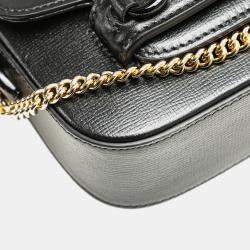 Gucci Black Mini Web Leather 1955 Horsebit Satchel Bag