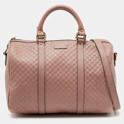 Gucci Blush Pink Microguccissima Leather Medium Joy Boston Bag