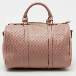 Gucci Blush Pink Microguccissima Leather Medium Joy Boston Bag