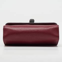 Gucci Burgundy Leather Miss Bamboo Tassel Shoulder Bag