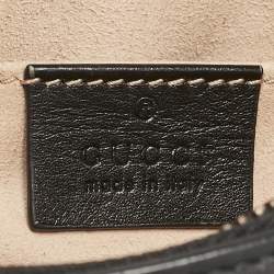 Gucci Black Matelassé Leather Mini GG Marmont Belt Bag