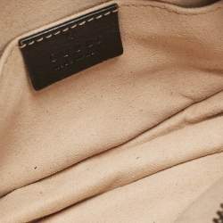 Gucci Black Matelassé Leather Mini GG Marmont Belt Bag