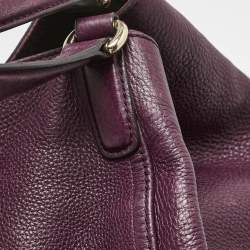 Pre Owned Gucci Burgundy Leather Large Soho Shopper Tote