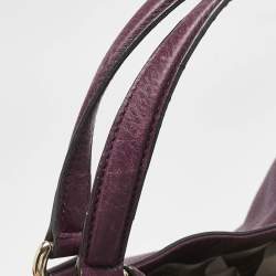 Pre Owned Gucci Burgundy Leather Large Soho Shopper Tote