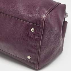 Pre Owned Gucci Burgundy Leather Large Soho Shopper Tote