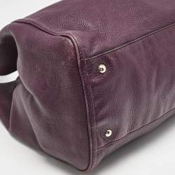 Pre Owned Gucci Burgundy Leather Large Soho Shopper Tote