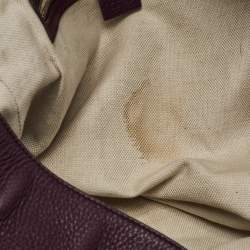 Pre Owned Gucci Burgundy Leather Large Soho Shopper Tote