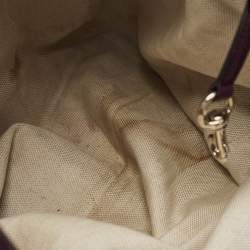 Pre Owned Gucci Burgundy Leather Large Soho Shopper Tote
