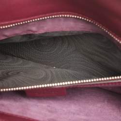 Gucci Burgundy Python Lady Lock Briefcase Clutch