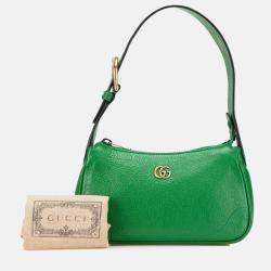 Gucci Green Leather Aphrodite Mini Shoulder Bag