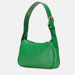 Gucci Green Leather Aphrodite Mini Shoulder Bag