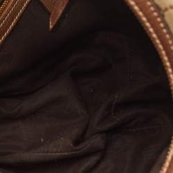 Pre Owned Gucci Beige/Brown GG Canvas and Leather Medium GG Twins Hobo