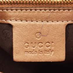 Pre Owned Gucci Beige/Brown GG Canvas and Leather Medium GG Twins Hobo