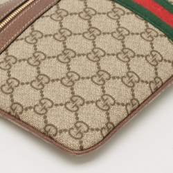 Gucci Brown/Beige GG Supreme Canvas Ophidia Pouch