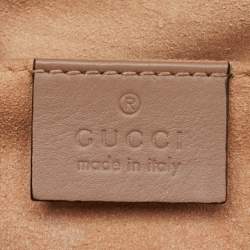 Gucci Beige GG Supreme Canvas and Leather Small Padlock Shoulder Bag