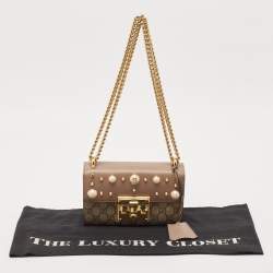 Gucci Beige GG Supreme Canvas and Leather Small Padlock Shoulder Bag
