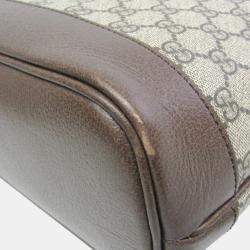 Gucci Beige GG Supreme Leather Double G Medium Tote Bag