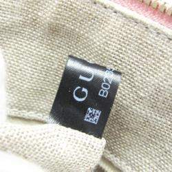 Pre Owned Gucci Light Pink Leather GG Charm Shoulder Bag