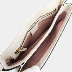 Gucci Black White Leather GG Marmont Arli Shoulder Bag
