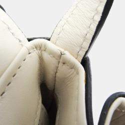 Gucci Black White Leather GG Marmont Arli Shoulder Bag