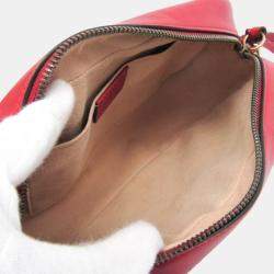 Gucci Red Leather GG Marmont Small Camera Shoulder Bag
