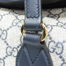Gucci Navy Coated Canvas GG Supreme Tote Bag