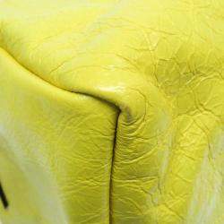 Gucci Yellow Leather Interlocking G Boston Bag