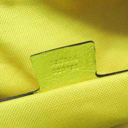 Gucci Yellow Leather Interlocking G Boston Bag