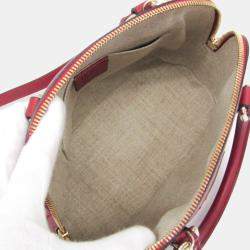 مملوكة مسبقًا Gucci Red Leather Microguccissima Shoulder Bag