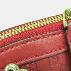 مملوكة مسبقًا Gucci Red Leather Microguccissima Shoulder Bag