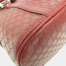 مملوكة مسبقًا Gucci Red Leather Microguccissima Shoulder Bag