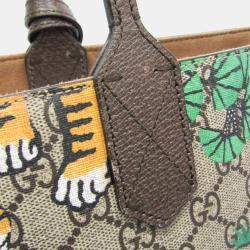 مملوكة مسبقًا Gucci GG Supreme Leather Tiger Tote Bag