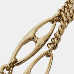 Pre Owned Gucci Red Leather Zumi Chain Shoulder Bag 