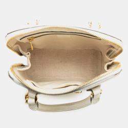 Pre Owned Gucci Cream Small Leather Horsebit 1955 Satchel