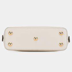 Pre Owned Gucci Cream Small Leather Horsebit 1955 Satchel