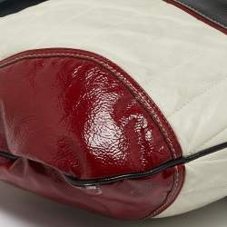 Gucci Tricolor Patent and Leather Medium Snow Glam Hobo 