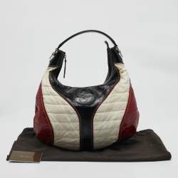 Gucci Tricolor Patent and Leather Medium Snow Glam Hobo 