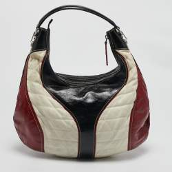 Gucci Tricolor Patent and Leather Medium Snow Glam Hobo 