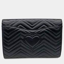 Gucci Black Leather Marmont Clutch