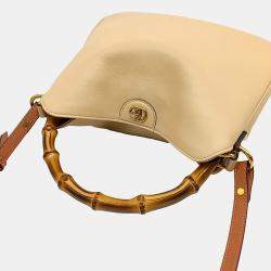 Gucci Beige/Brown Leather Diana medium shoulder bag