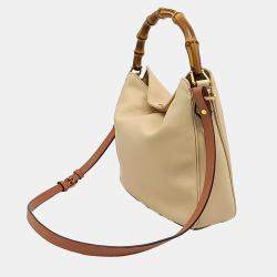 Gucci Beige/Brown Leather Diana medium shoulder bag
