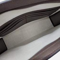 Gucci Beige Brown Canvas and Leather Ophidia GG Clutch