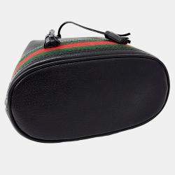 Gucci Black Leather Ophidia small bucket bag