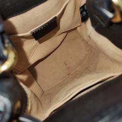 Gucci Black Leather Ophidia small bucket bag