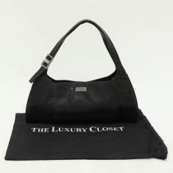 Gucci Black Karung Leather Shoulder Bag