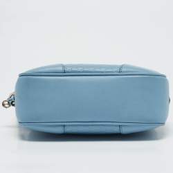 Gucci Light Blue Microguccissima Leather Bree Crossbody Bag